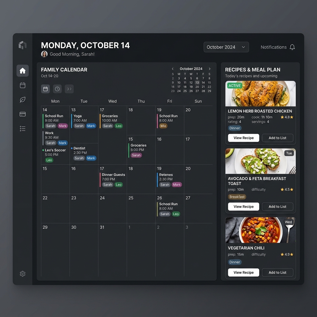Teldu Heimili Interface Mockup